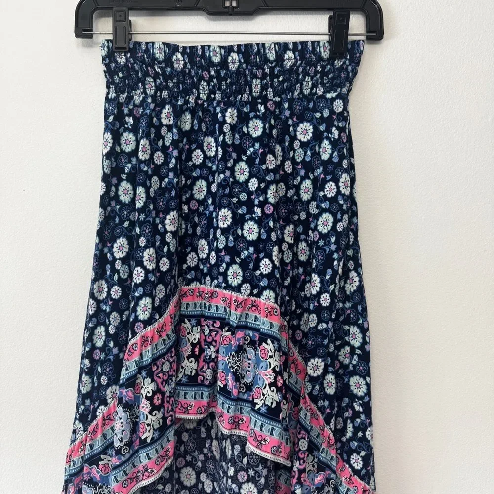 Justice Hi Low Floral Skirt Size 10